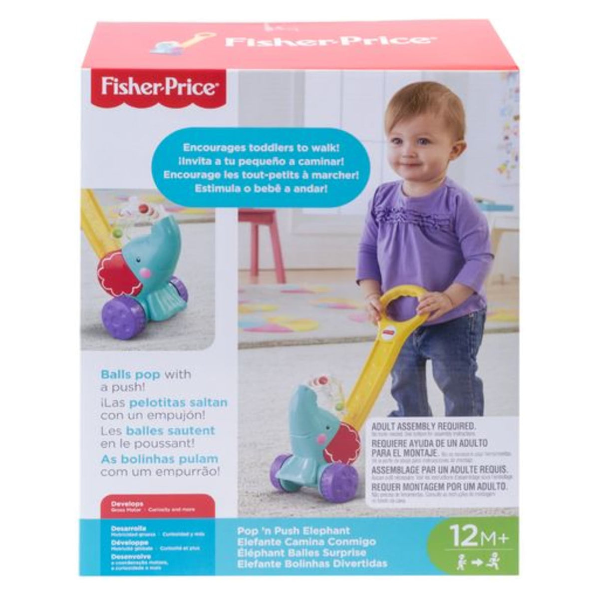 Fisher-Price Juguete para Bebés Elefante Camina Conmigo