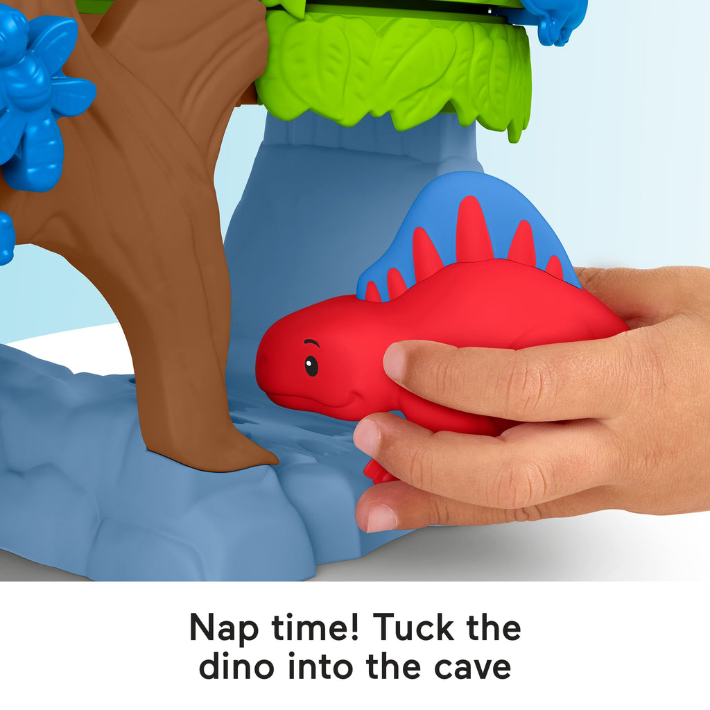 Fisher-Price Little People Dinosaur Hatch & Slide Playset Toddler Toy With 2 Figures