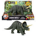 Jurassic World Reimagined Real Feel Triceratops Roaring Dinosaur Figure, 90S Inspired Toy