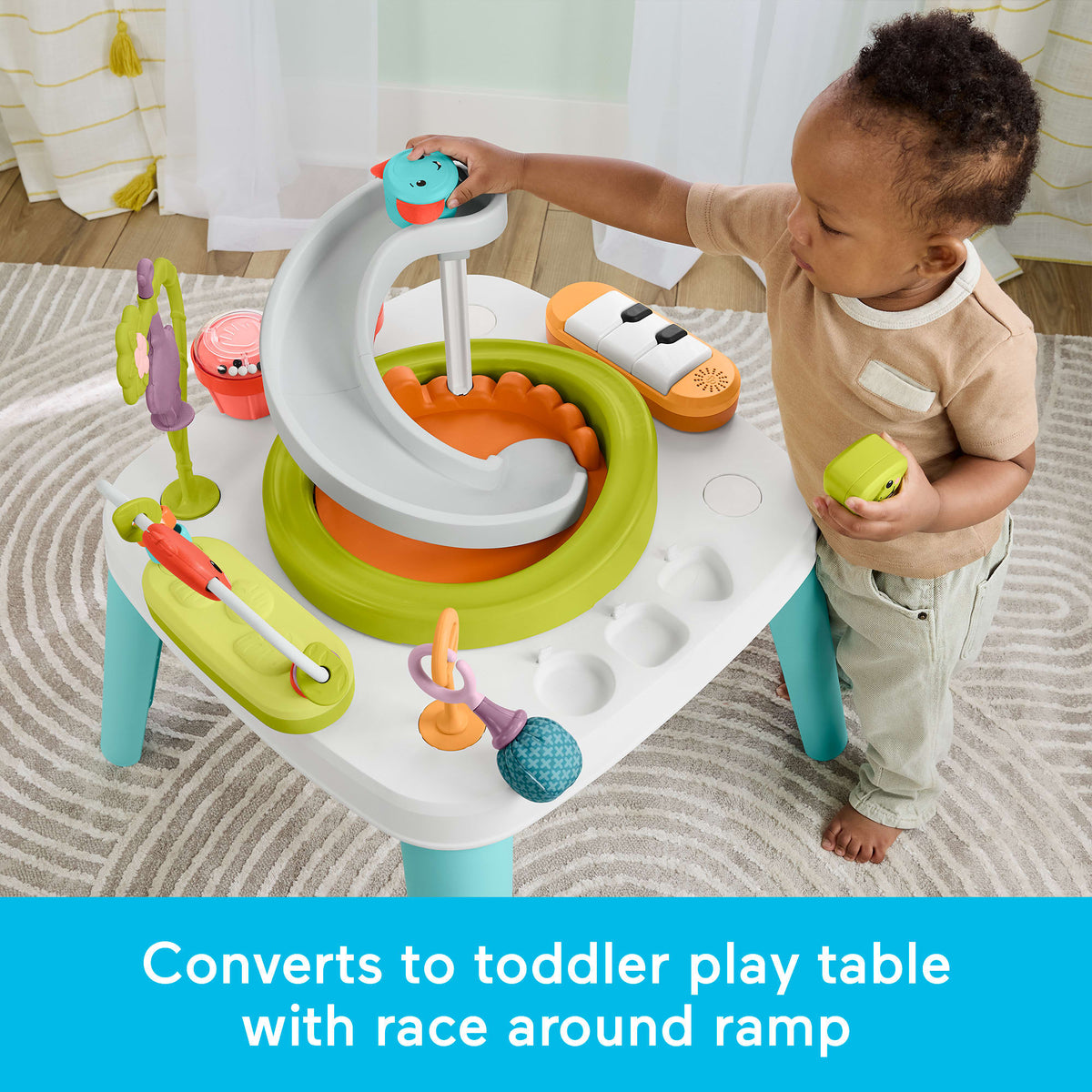 Fisher-Price 2-in-1 Purple Monkey Musical Baby Activity Center & Toddler Play Table