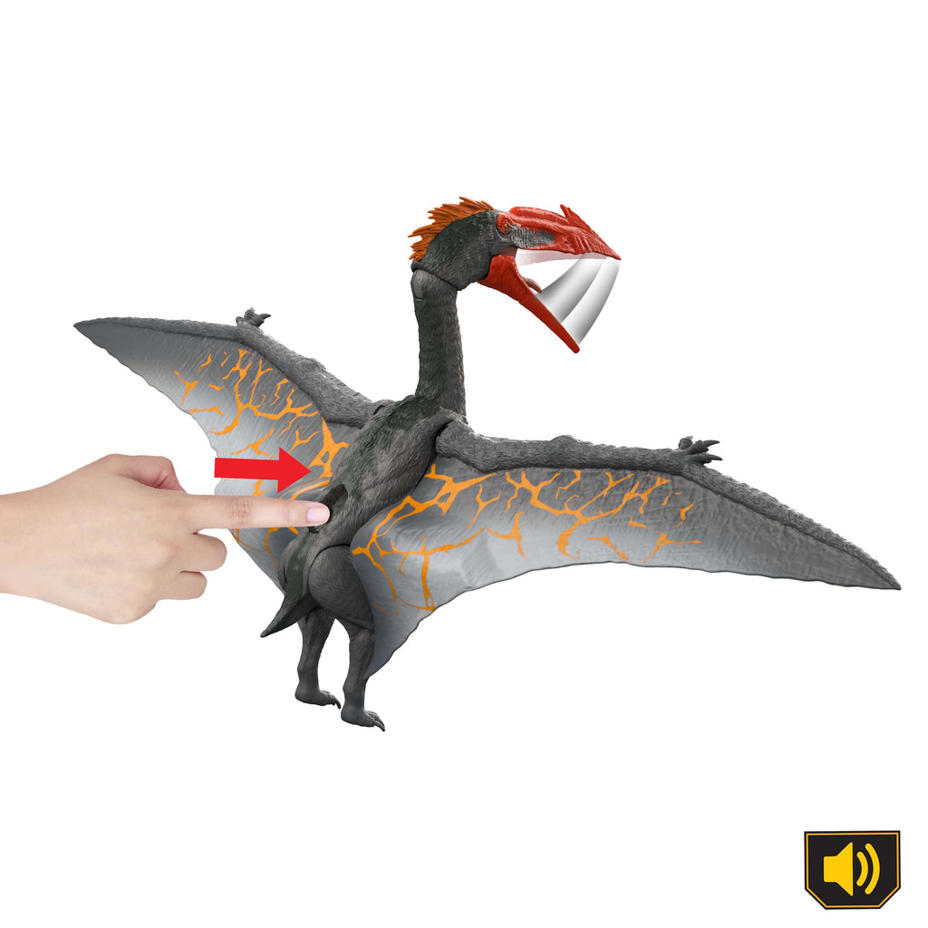 Jurassic World Legacy Collection Reimagined Real Feel Quetzalcoatlus Dinosaur Figure, Chomp & Roar