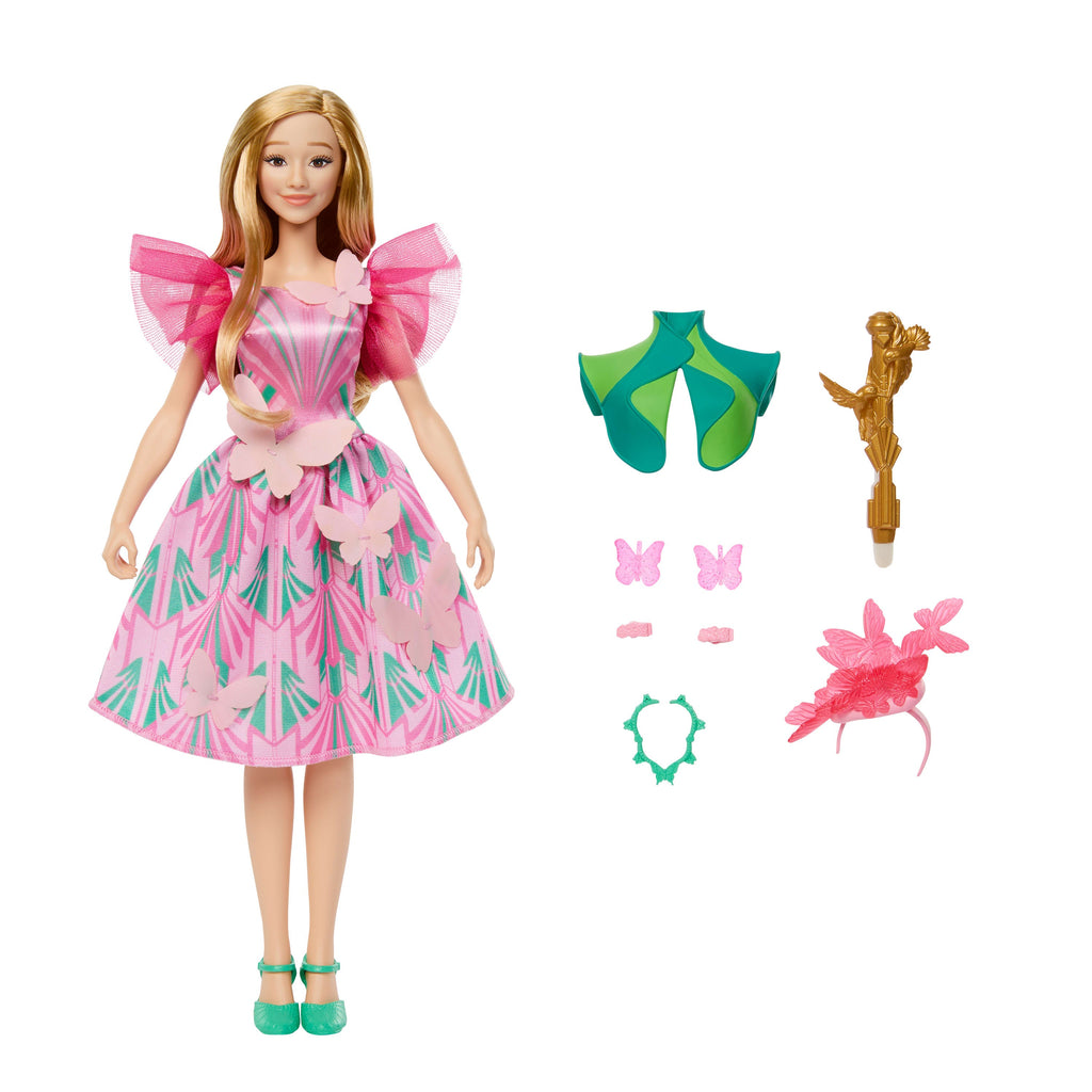 Universal Pictures’ Wicked Get Ready With Glinda Doll Set With 8 Accessories & Color Change Fun