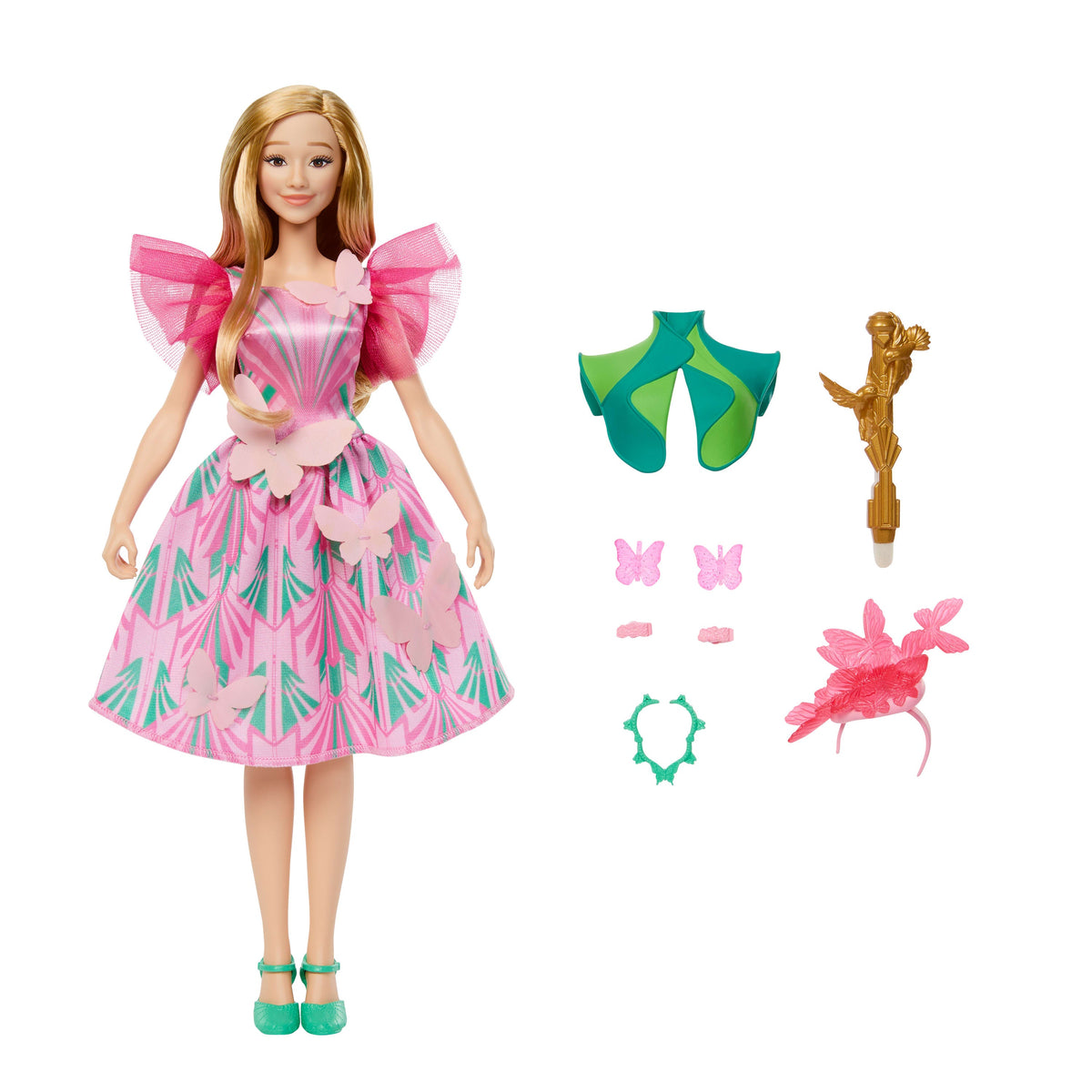 Universal Pictures’ Wicked Get Ready With Glinda Doll Set With 8 Accessories & Color Change Fun