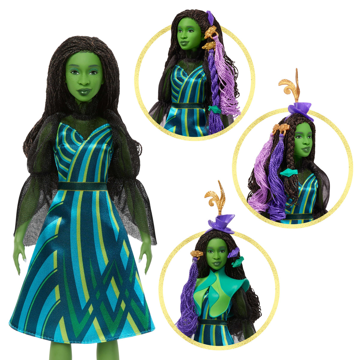 Universal Pictures’ Wicked Get Ready With Elphaba Doll Set With 7 Accessories & Color Change Nails