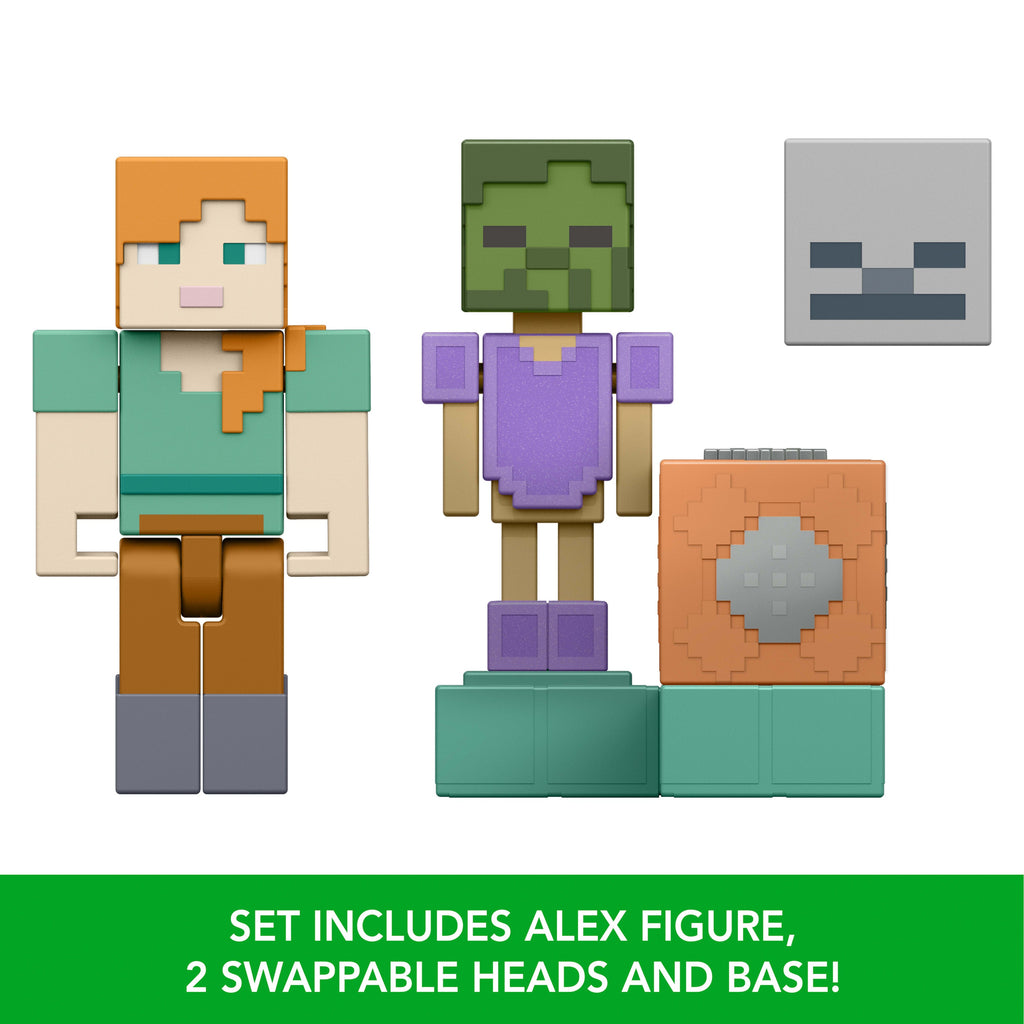 Minecraft Redstone Charged Animated Armor Stand Set, 1 3.25-Inch Scale Action Figure, 1 Mechanism & 1 Accessory