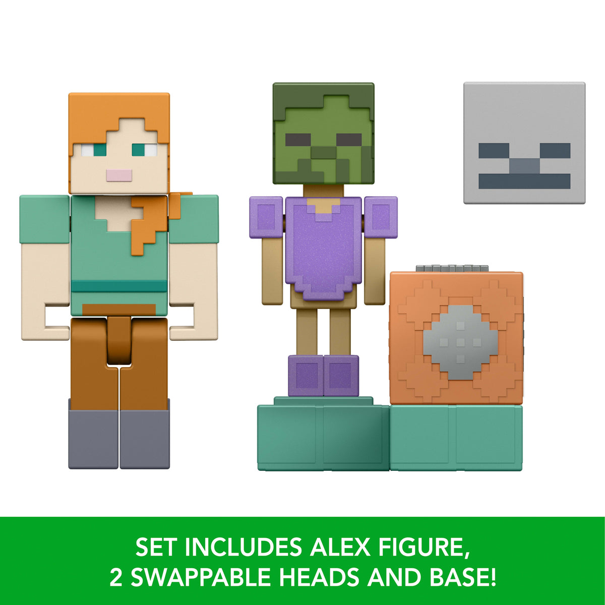 Minecraft Redstone Charged Animated Armor Stand Set, 1 3.25-Inch Scale Action Figure, 1 Mechanism & 1 Accessory