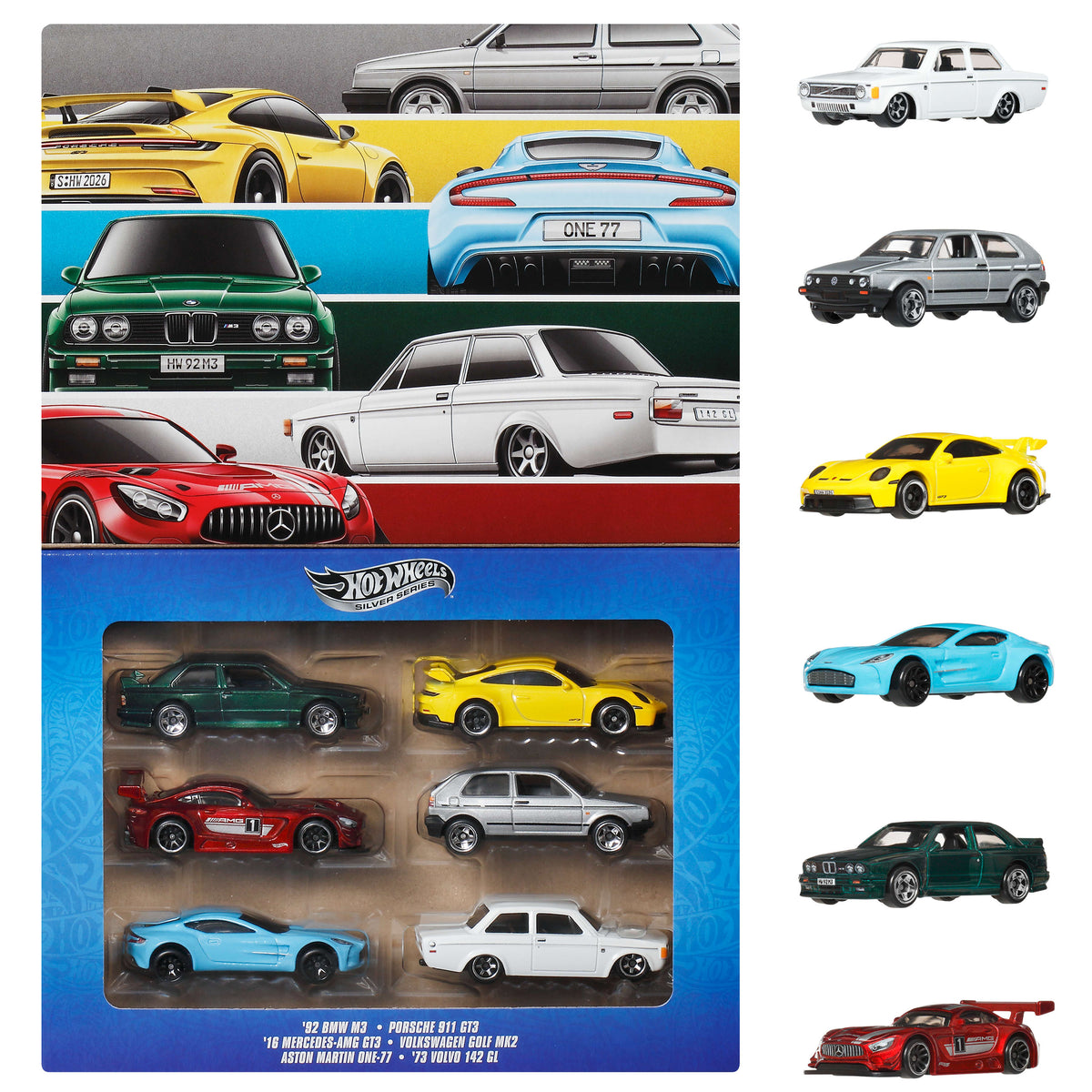 Hot Wheels Collector Vehículo de Colección Paquete Estilo Europeo de 6 Autos