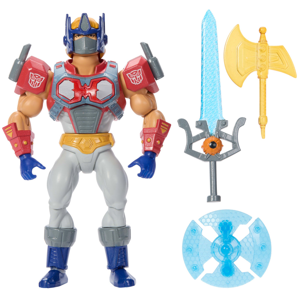 Masters Of The Universe Origins & Transformers Optimus Prime Armor He-Man Action Figure, Motu Toy