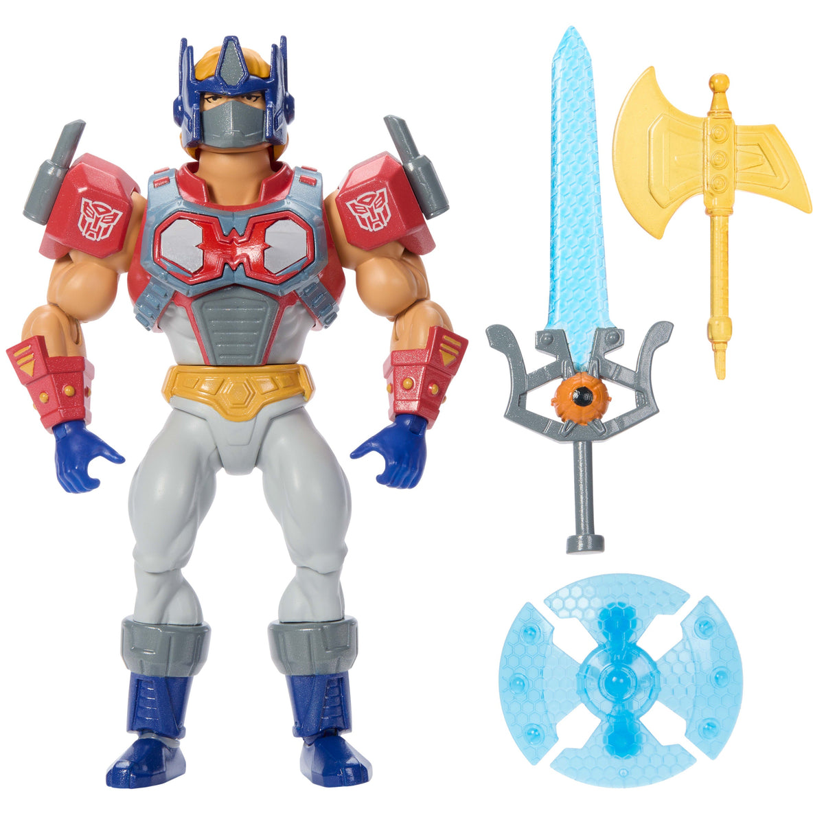Masters Of The Universe Origins & Transformers Optimus Prime Armor He-Man Action Figure, Motu Toy
