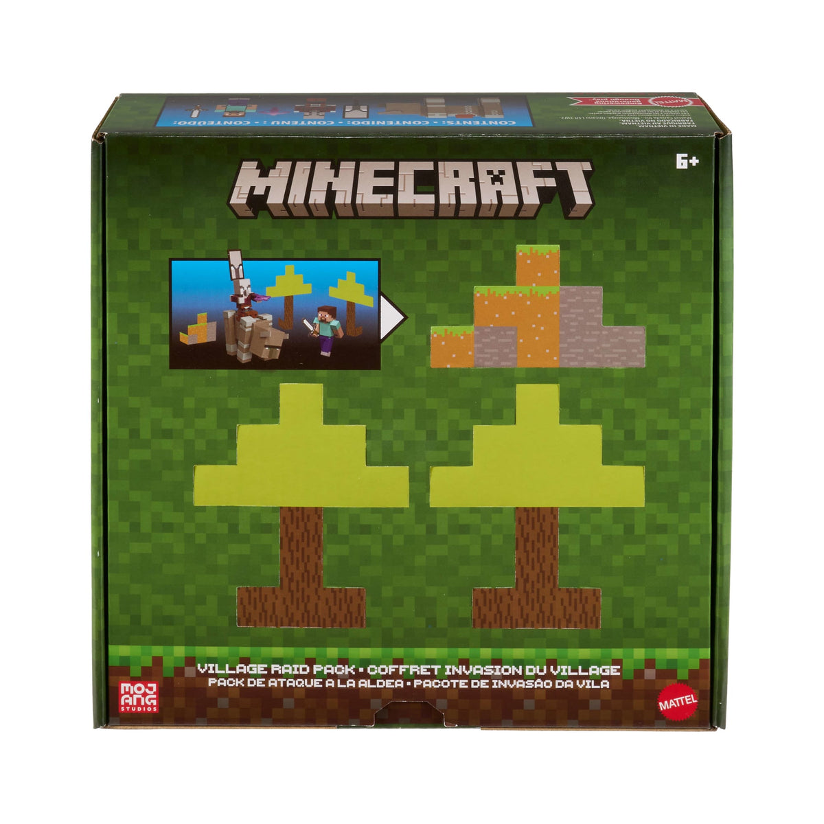 Minecraft Village Raid Pack With 3 Action Figures & 3 Accessories, 3.25-Inch Scale Collectible Set