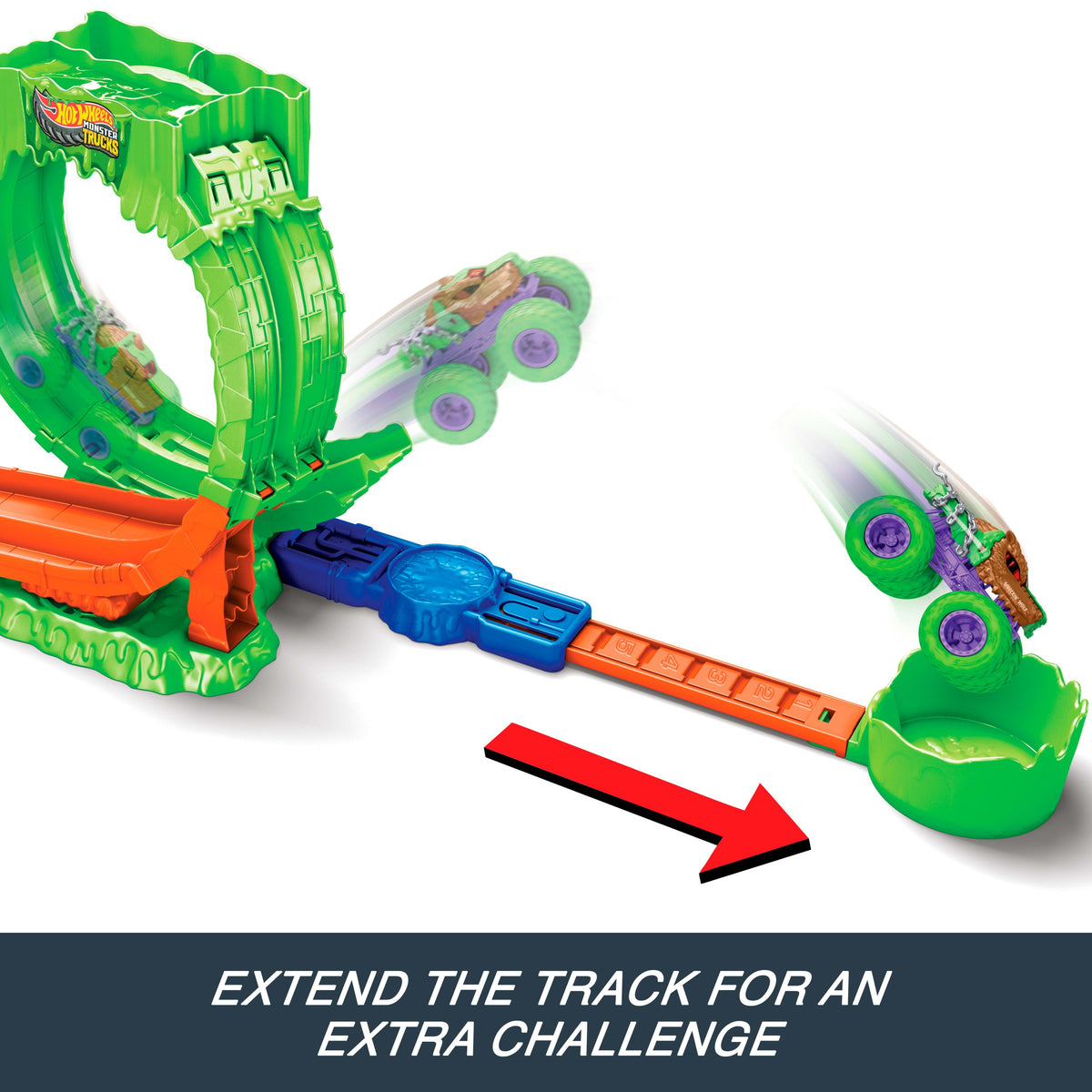 Hot Wheels Monster Trucks Mutant Chaos Loop Challenge Playset