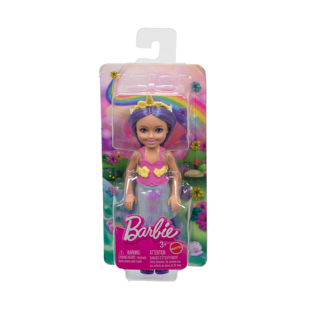 Barbie Chelsea Unicorn Small Doll With Purple Hair, Removable Tail, Shoes & Hair Accessory, 6-Inch