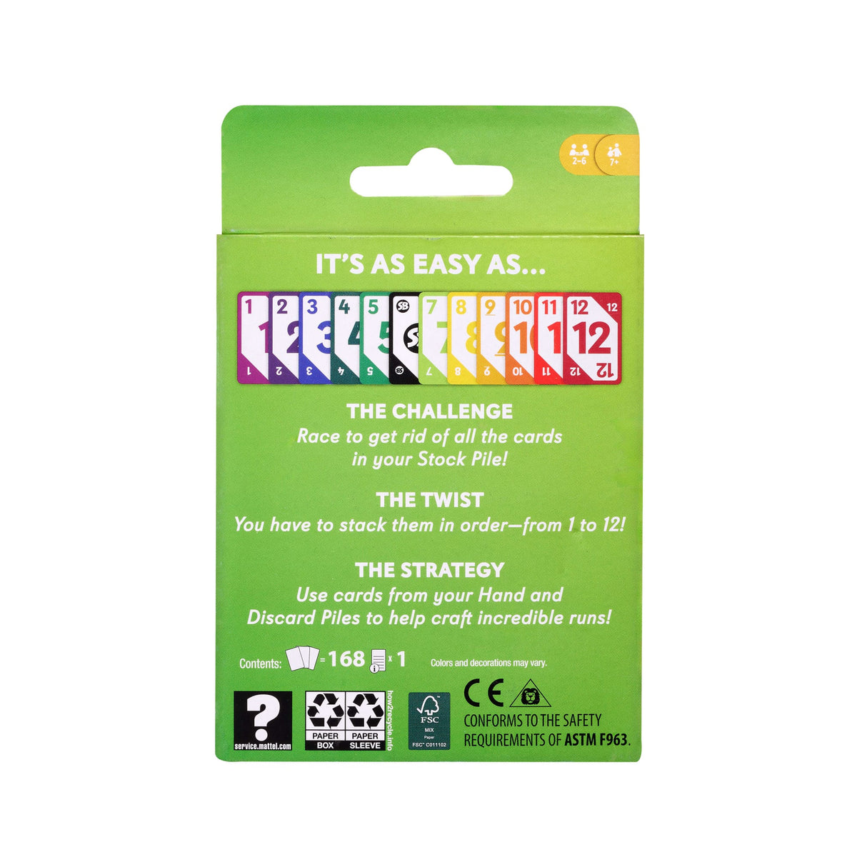 Jeu de Cartes Skip-Bo Pour Les enfants, Les Adultes et Les Familles