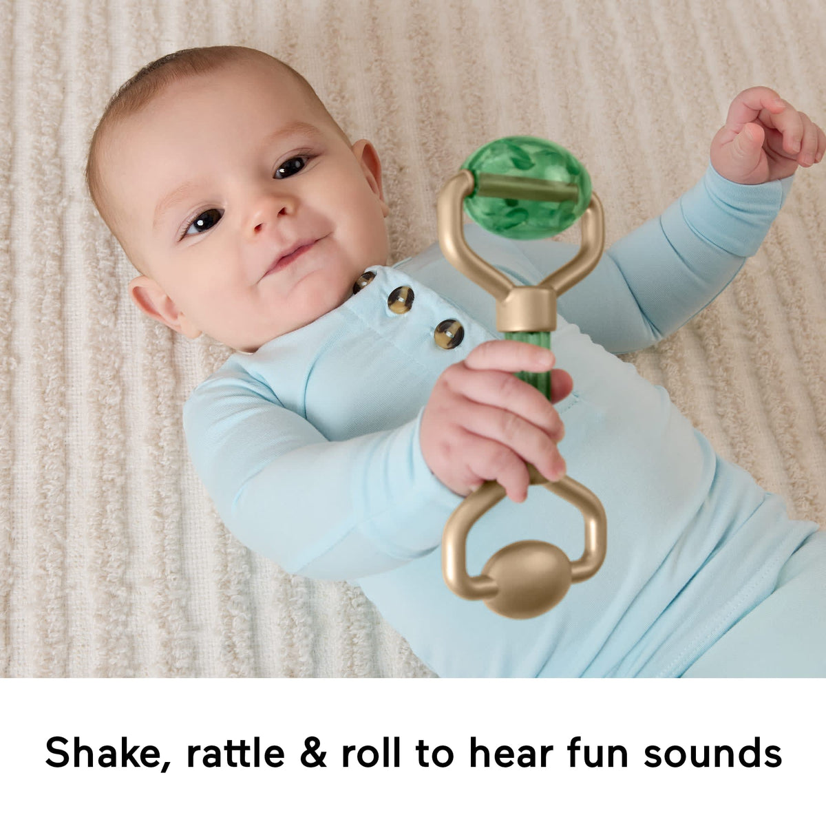 Fisher-Price Mini Me Moments Self-Care Sensory Set, 6-Piece Baby Rattle & Teether Toys