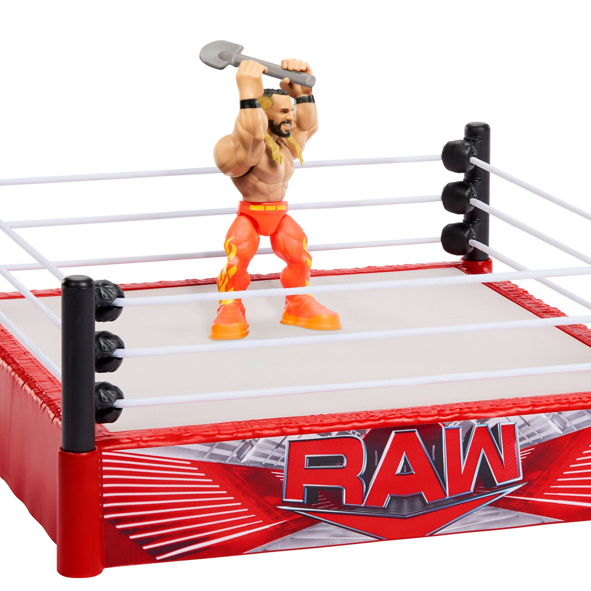 WWE Knuckle Crunchers Rebound Ring & Action Figure, Playset With Seth Rollins Mini Figure