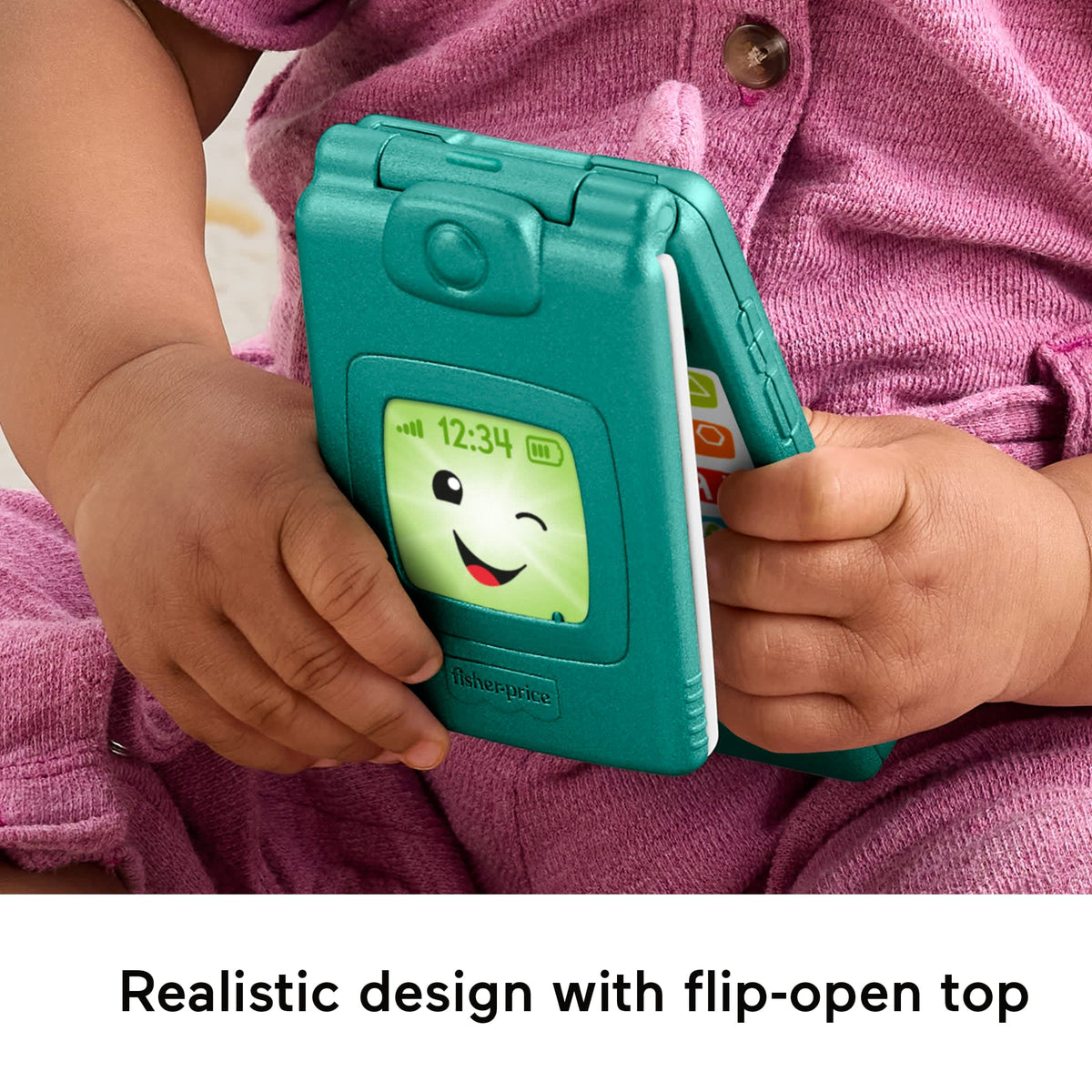 Fisher-Price Laugh & Learn Flip Phone, Baby & Toddler Musical Learning Activity Toy