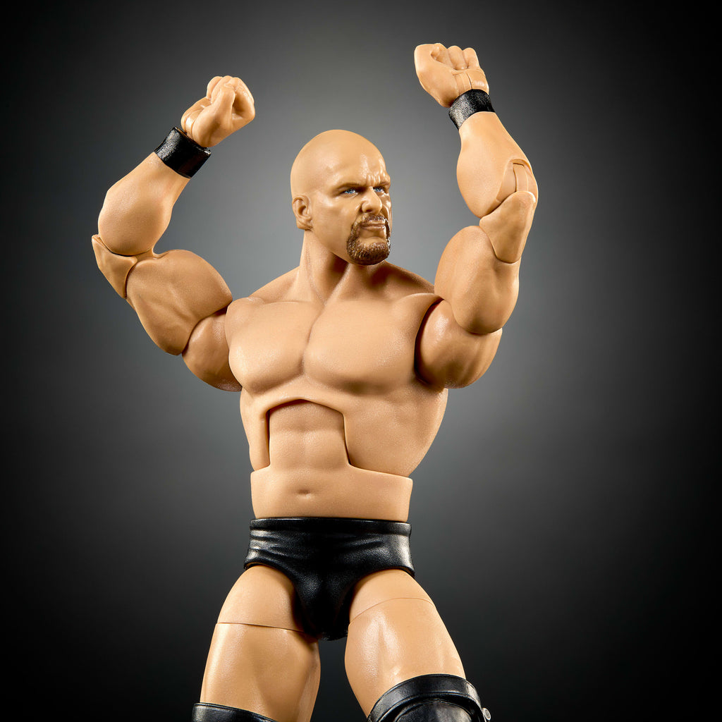 WWE Elite Collection Premium Live EVent Stone Cold Steve Austin Action Figure Set, Summerslam Series
