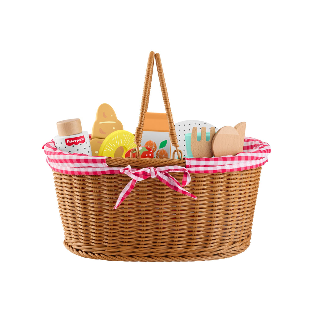 Fisher-Price Brinquedo para Bebês Cesta de Piquenique de Madeira
