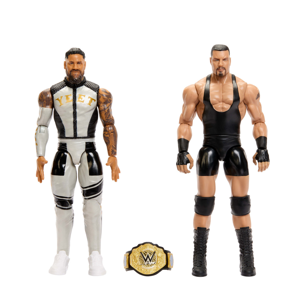 WWE Main EVent Showdown Bron Breakker vs Jey Uso Action Figures Set, Series #25, 6-inch Collectibles