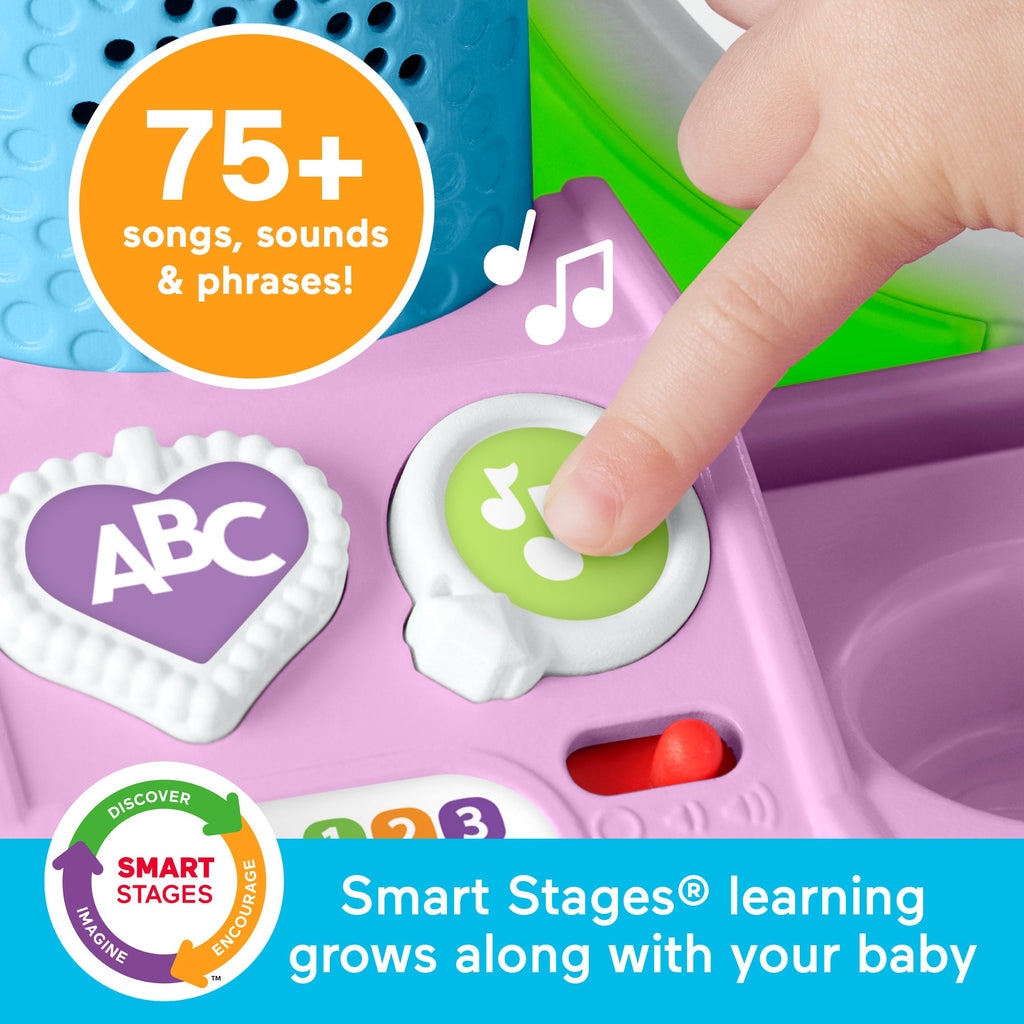 Fisher-Price Laugh & Learn Let's Get Ready Vanity Musical Playset For Baby & Toddler, 4 Play Pieces