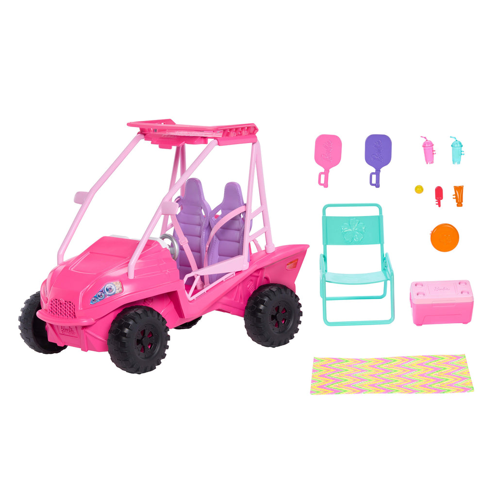 Barbie Mysteries: Beach Detectives Ultimate Beach Buggy Vehicle Playset With 10+ Accessories