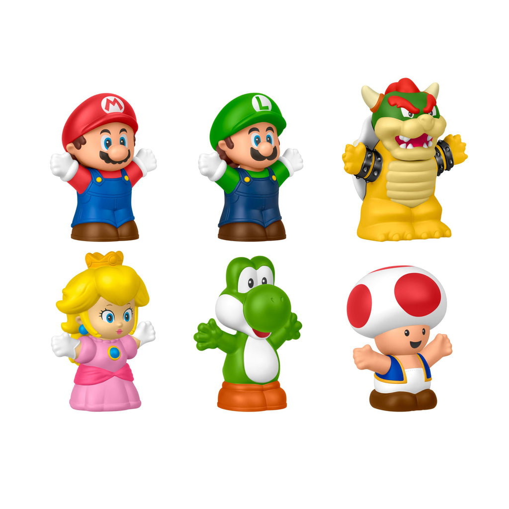 Little People Mario Bros Brinquedo para Bebês FP Little People Conjunto De Figuras Do Mario Bros