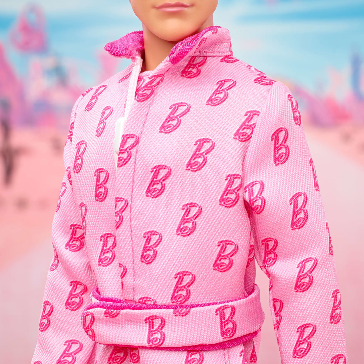 Barbie The Movie Ken Collectible Doll, Ryan Gosling As Ken Wearing Pink Jumpsuit With “B” Detail