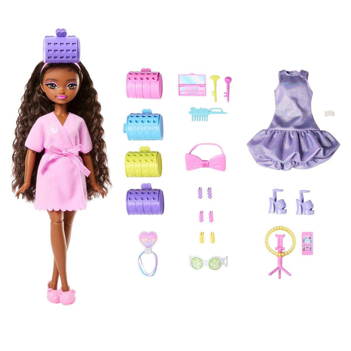 Barbie Dream Besties Boneca Brooklyn Get Ready With Me com Acessórios