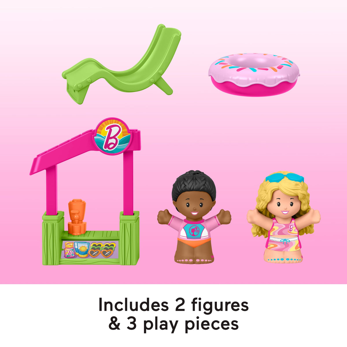 Fisher-Price Little People Barbie Beach House Toddler Playset With Figures & Accessories