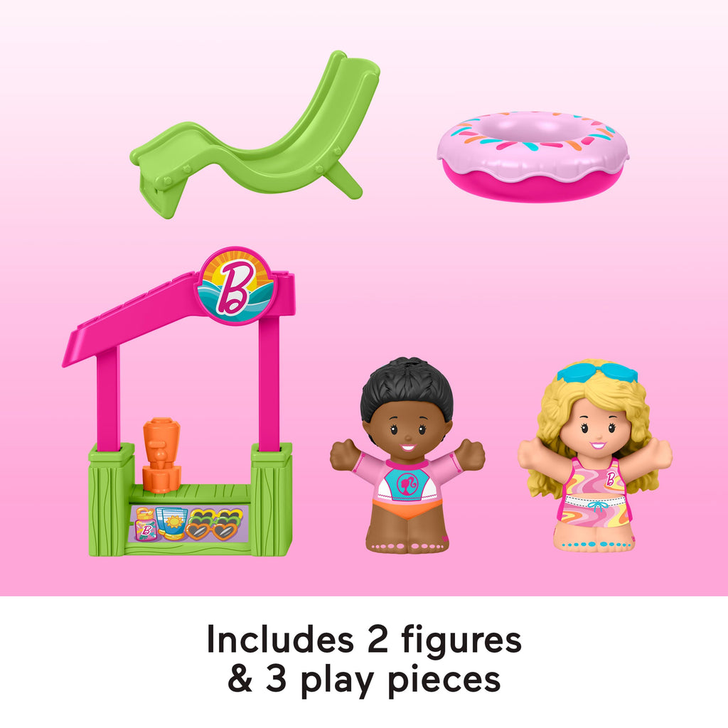Fisher-Price Little People Barbie Beach House Toddler Playset With Figures & Accessories