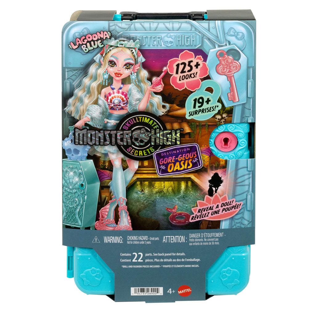 Monster High Skulltimate Secrets Gore-Geous Oasis Playset, Lagoona Blue Doll And Accessories