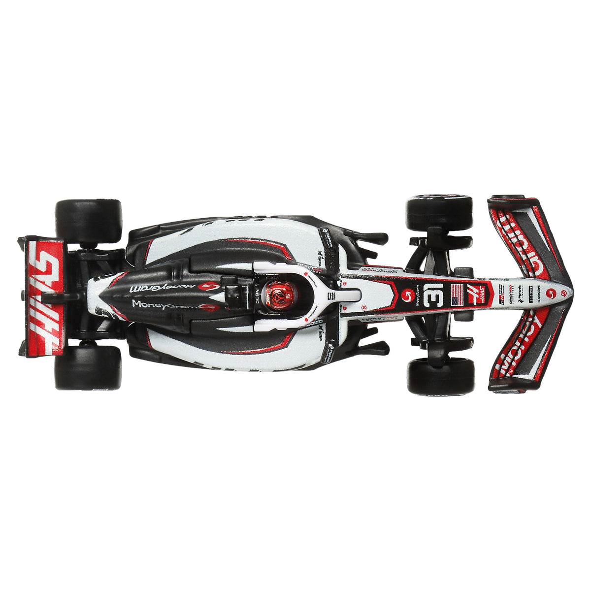 Hot Wheels Premium Moneygram Haas F1 Team 2-Pack With Ocon & Bearman Racecars