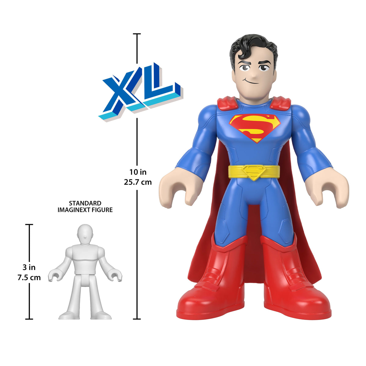 Imaginext DC Super Friends XL 9-Inch Superman Action Figure With Articulation, Wearing Hero Look