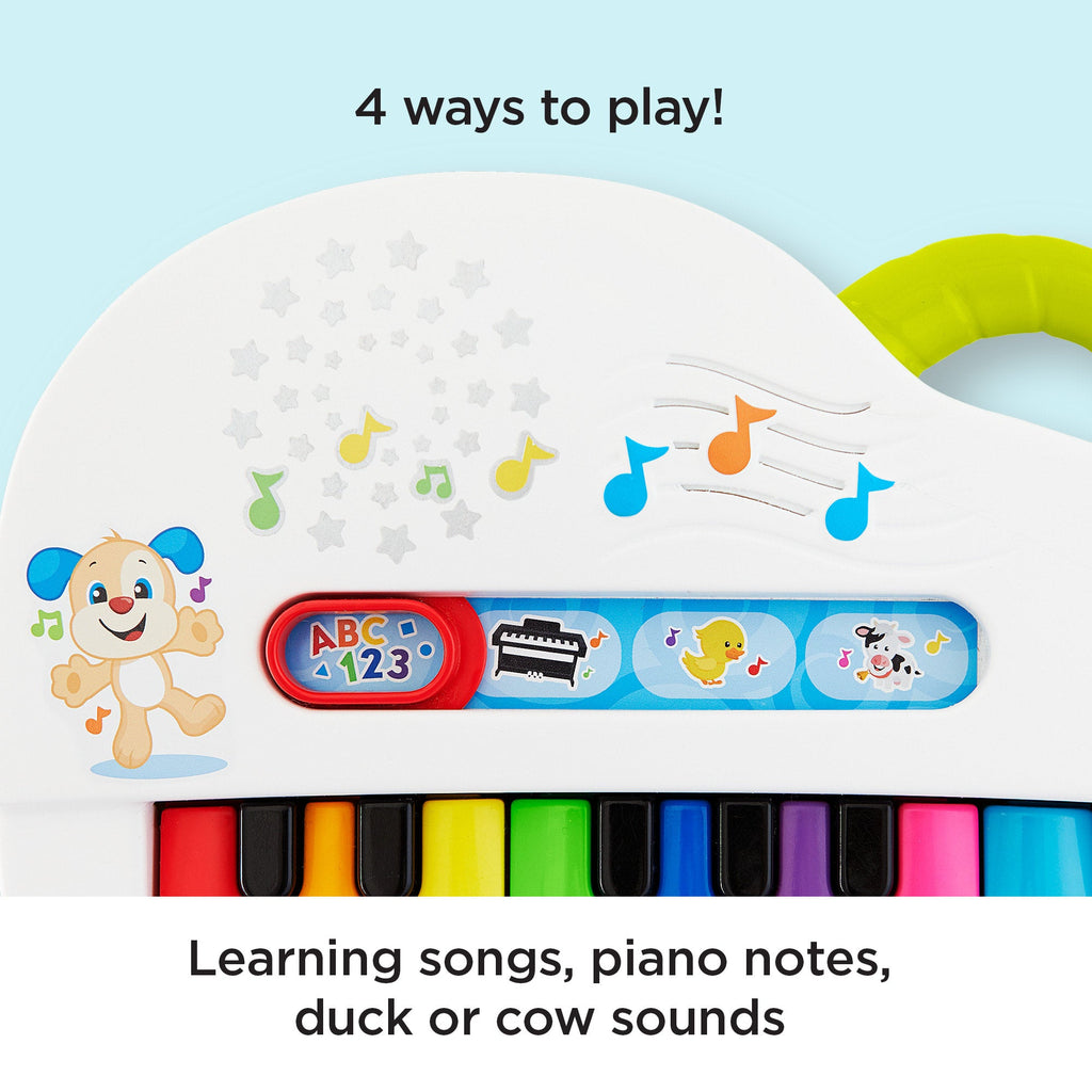Fisher-Price Laugh & Learn Silly Sounds Light-Up Piano Interactive Toy For Baby & Toddler