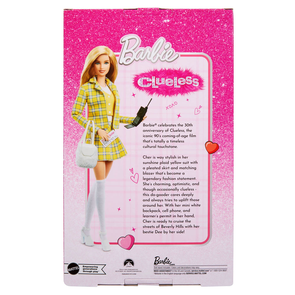 Barbie Signature Clueless Cher Collector Doll With Yellow Plaid Suit & Accessories