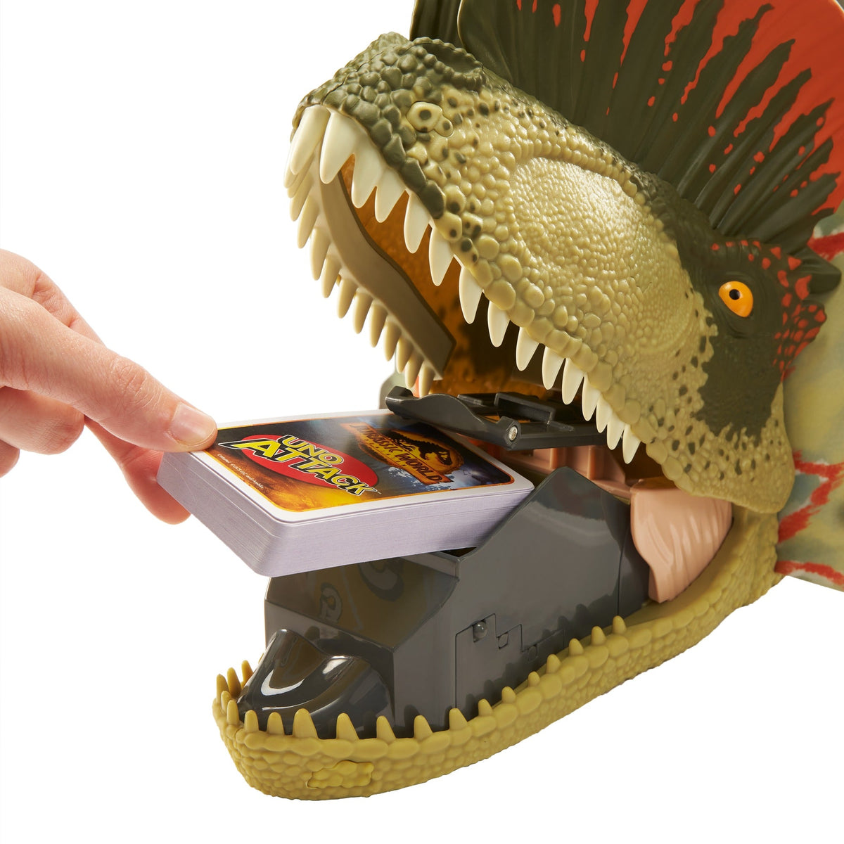 Jeu de Cartes Uno Attack™ Jurassic World Dominion Avec Lanceur de Cartes Dinosaure