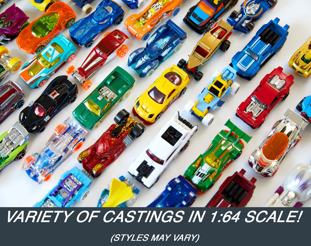 Hot Wheels 1:64 Scale Toy Cars & Trucks, 50-Pack