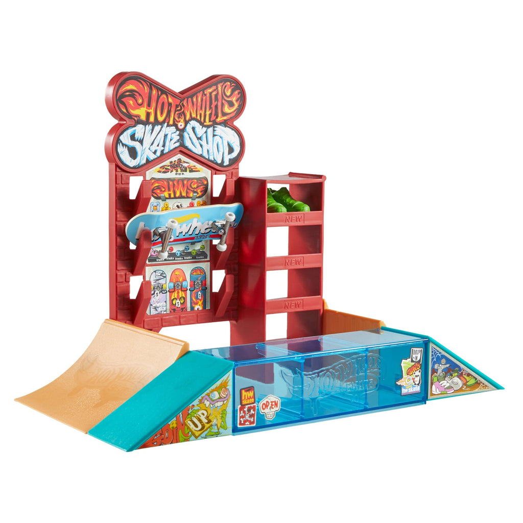 Hot Wheels Skate Skate Shop Playset With Exclusive Fingerboard & Pair Of Skate Shoes