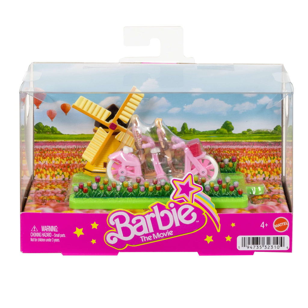 Barbie Mini BarbieLand Vehículo para Muñecas La Película Barbie y Ken en Bicicleta