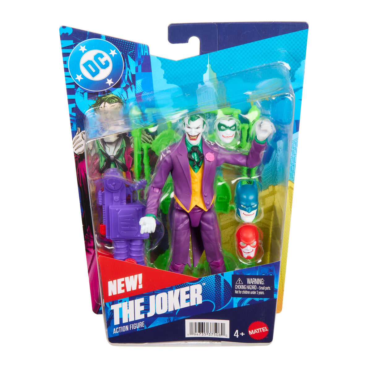 DC Premier 6.5 Inch The Joker Action Figure Series 1, 22 Articulations, Chatter Teeth Weapon
