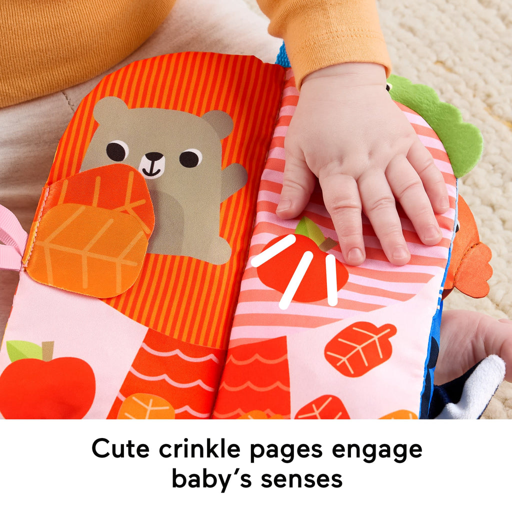 Fisher-Price Sensory Seasons Soft Book, Newborn Tummy Time Busy Activity For Baby Ages 0+ Months