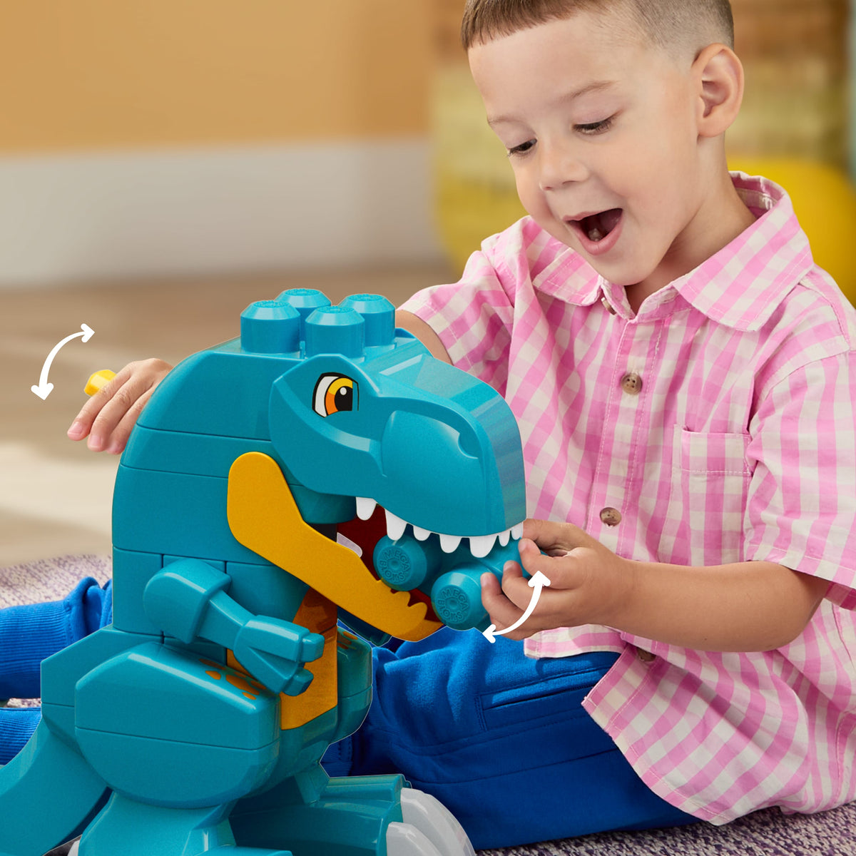Mega Bloks Jogo de Construção 3 em 1 Dinossauro Monte e Ataque