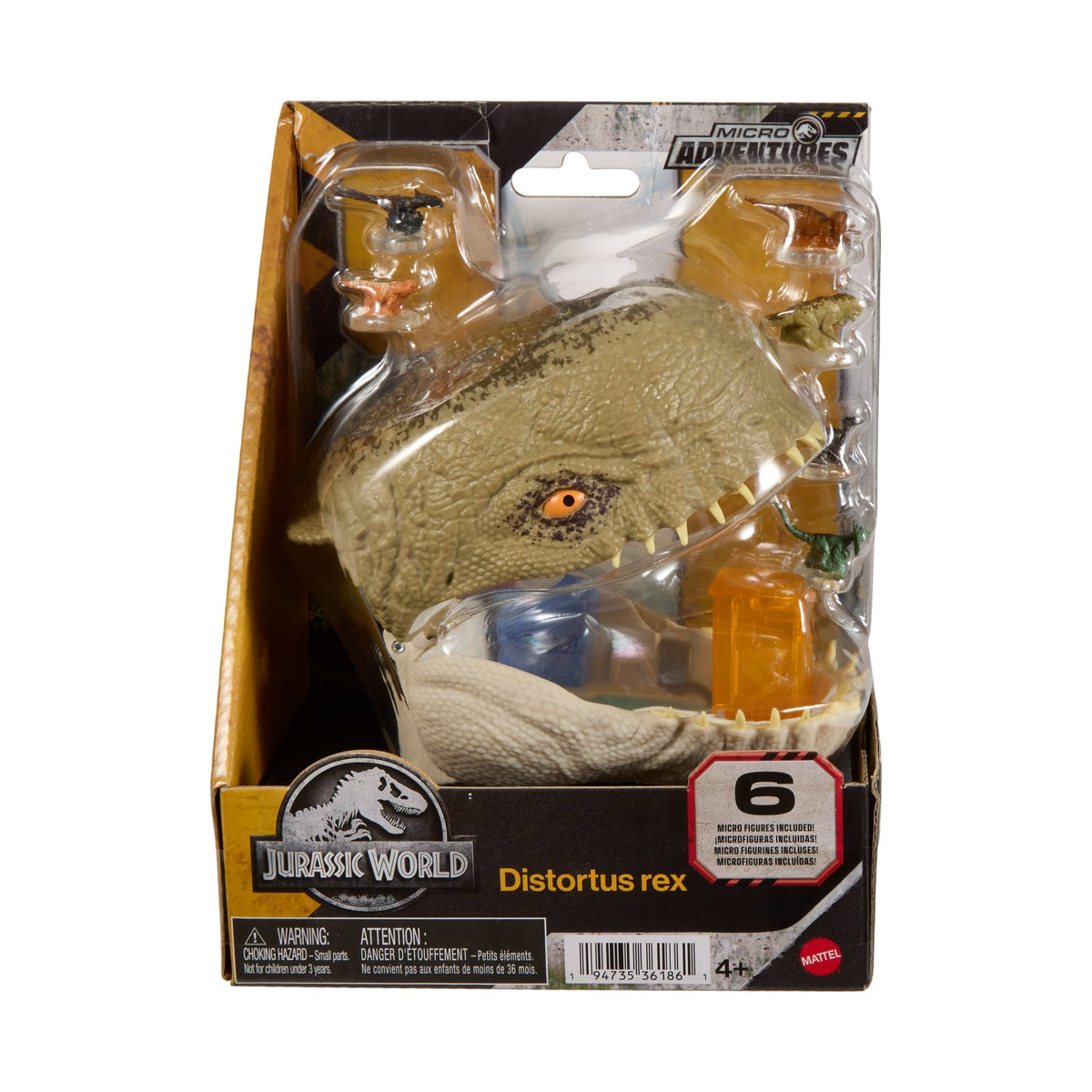 Jurassic World Rebirth Micro Adventure Mutadon Head, Playset interactive Features & Small Figures