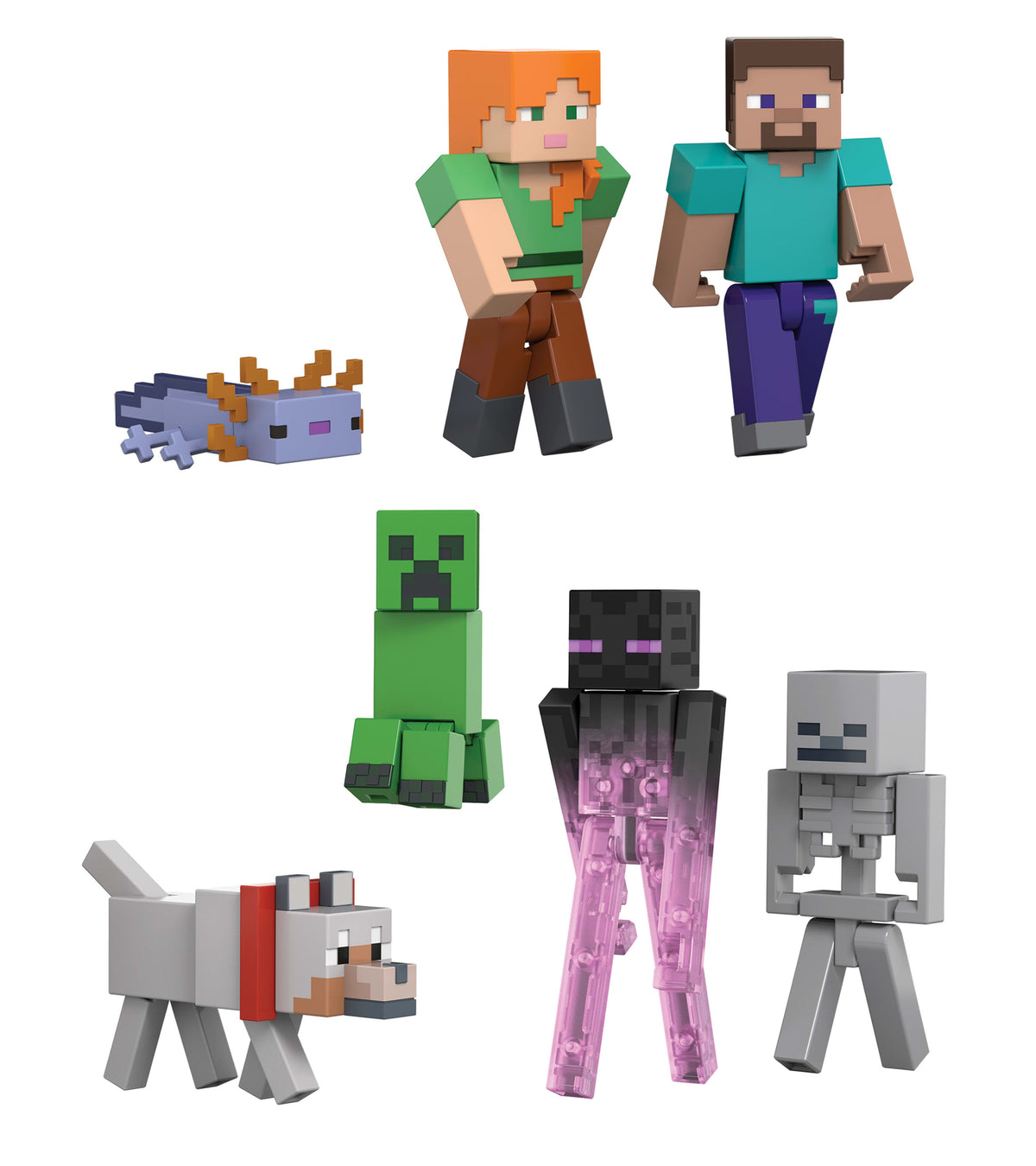 Minecraft Vanilla Figura de Ação Pack Criad or de Mundos