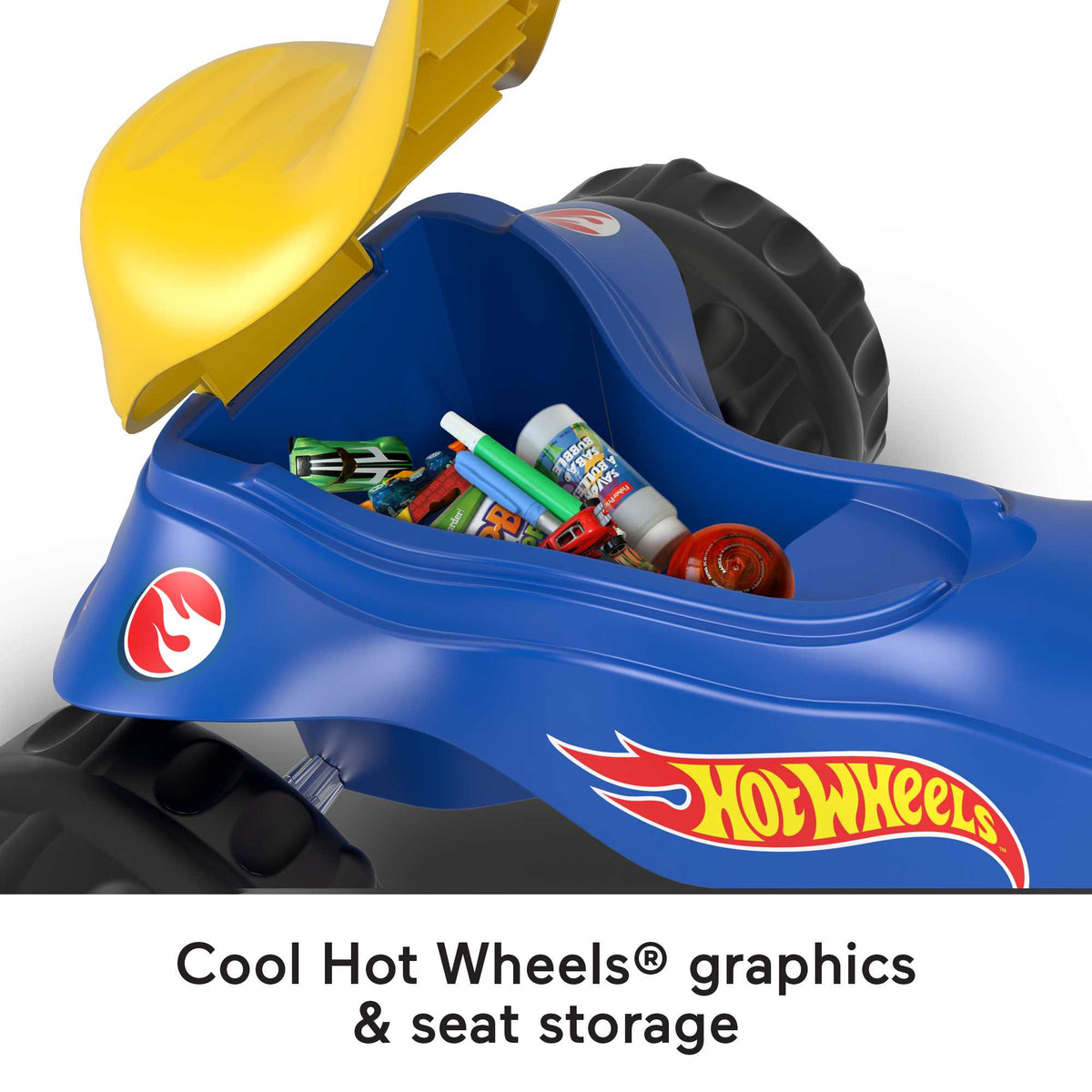 Fisher-Price Hot Wheels Tough Trike Toddler Tricycle With Handlebar Grips