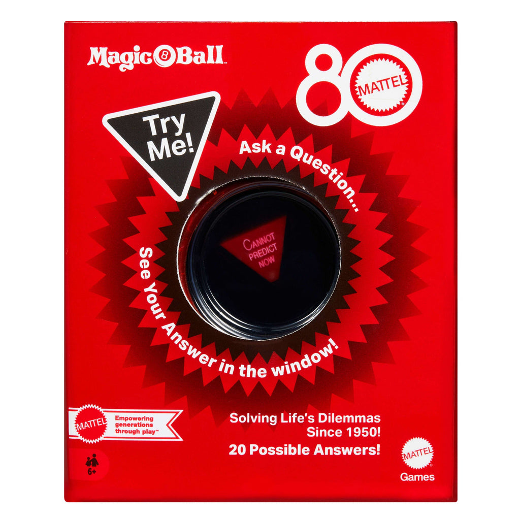 Magic 8 Ball Mattel 80th Anniversary Edition Novelty Game For Kids & Family Night
