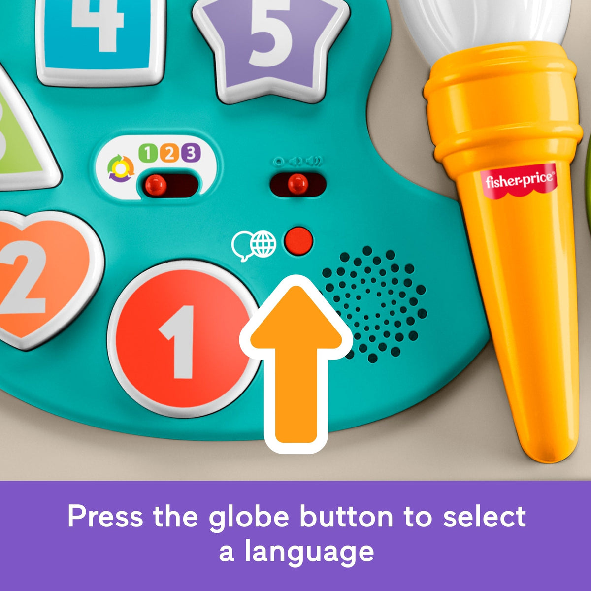 Fisher-Price 4-in-1 Activity Table & Easel, Baby & Toddler Electronic Learning Toy, Multilanguage Version