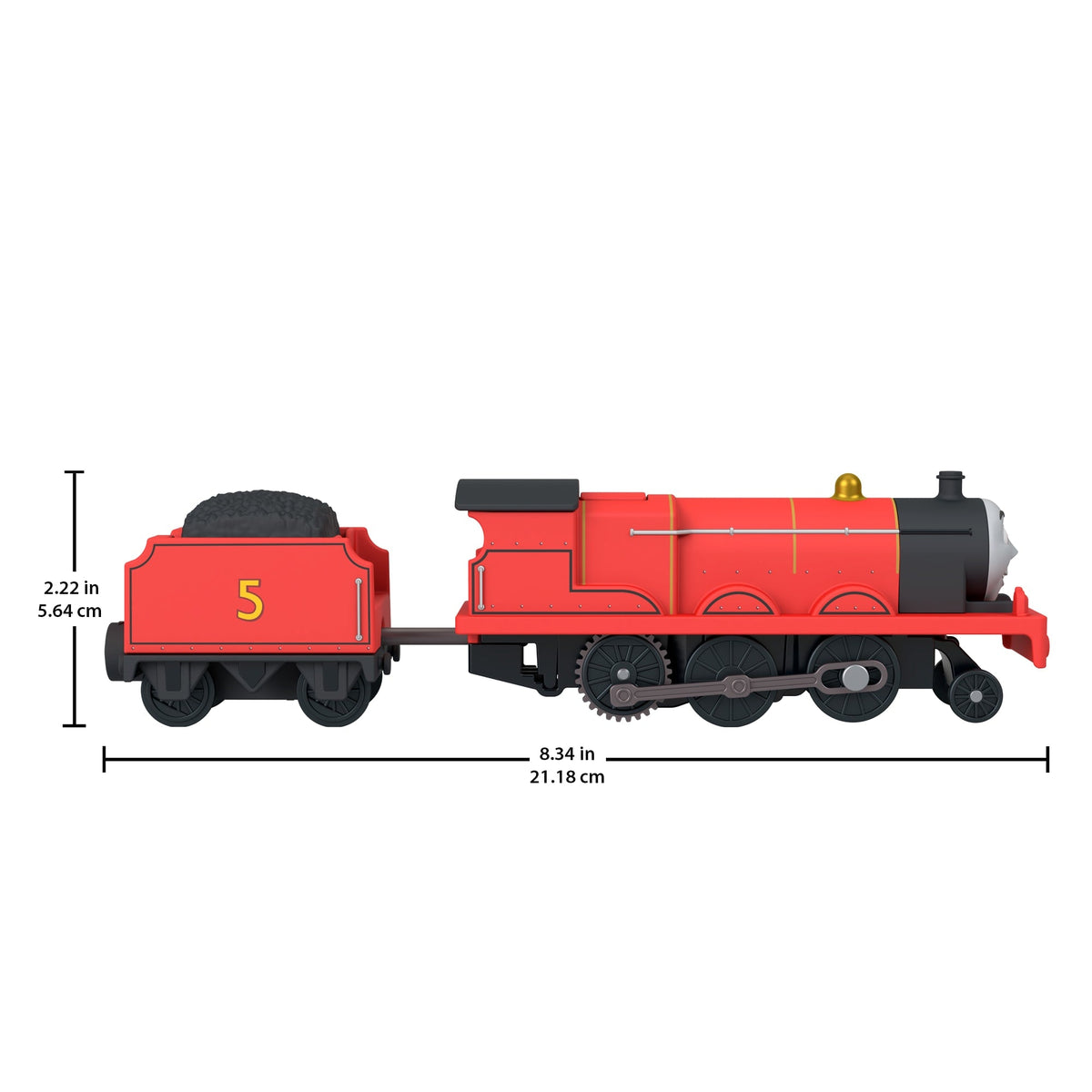 Thomas & Friends By Fisher-Price Motorized Train, Battery-Powered Toy James Engine & Tender