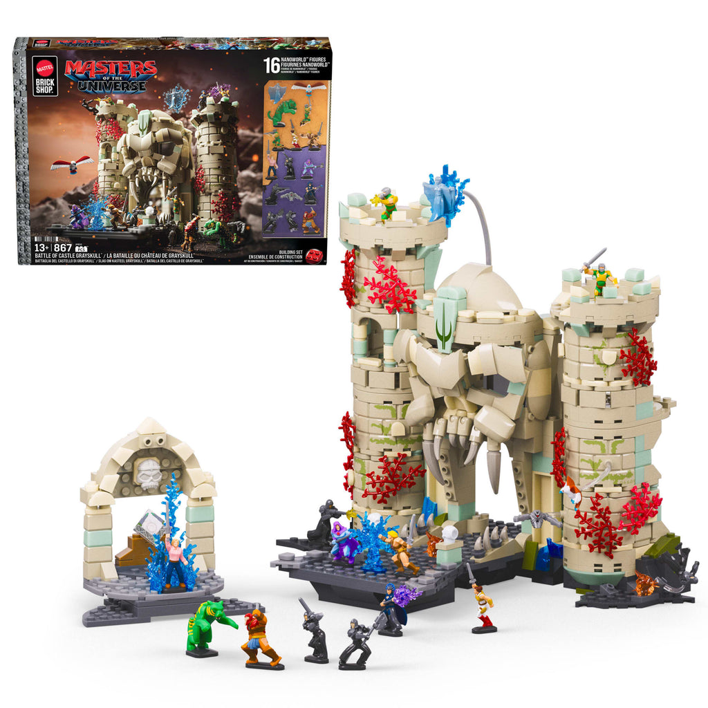 Mattel Brick Shop Masters Of The Universe Battle Of Castle Grayskull Building Toy Kit
