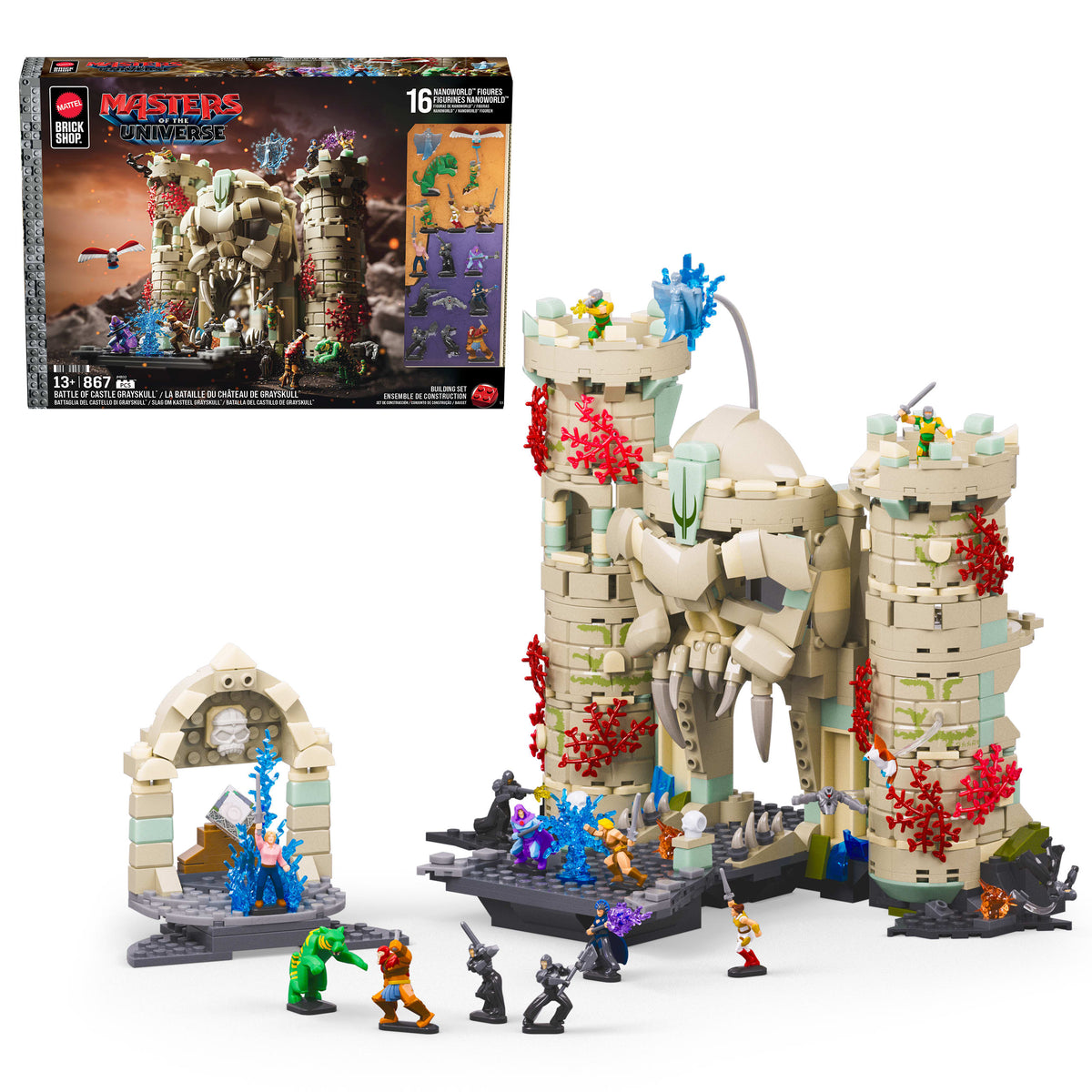 Mattel Brick Shop MOTU Batalla del Castillo de Grayskull
